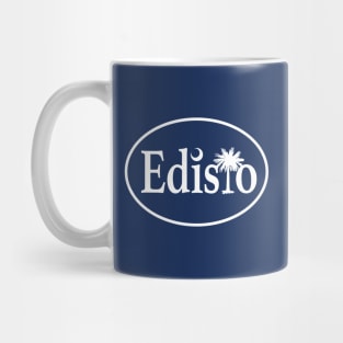 Edisto Island South Carolina Palmetto Dark Blue Oval Mug